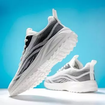 2024 новые легкие кроссовки с липкой подошвой, дышащие, сетчатые, со шнуровкой спереди, модная повседневная спортивная обувь, мужская обувь 39 белый