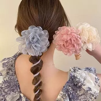 2024 Новые летние милые эластичные резинки для волос женские спиральные резинки для волос телефонные провода резинки для волос веревочные хвостики аксессуары для волос One Size