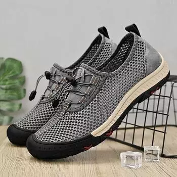 2024 Новые летние мужские спортивные сандалии с нескользящей сеткой для пляжа, прогулок и походов на открытом воздухе, дышащая нескользящая повседневная обувь 38 чёрный