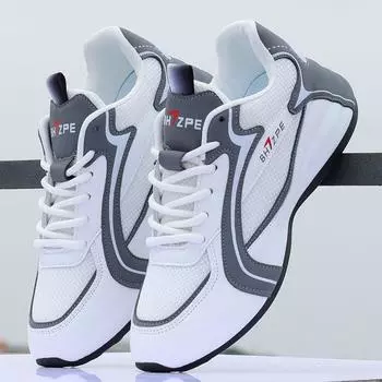 2024 новые летние мужские туфли сетчатые дышащие спортивные туфли мужские трендовые универсальные туфли мужские высококачественные повседневные одинарные туфли 38