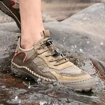 2024 новые летние сетчатые туфли с одной педалью для мужчин, для работы и отдыха, большие размеры, для альпинизма, спорта, модная мужская обувь 38