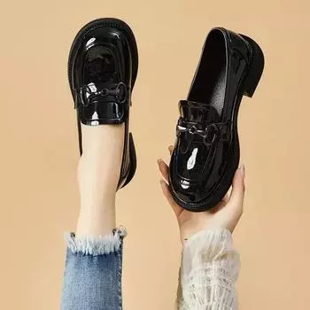 2024 Новые летние женские модные туфли с круглым носком в стиле ретро, однотонные туфли Мэри Джейн, повседневные туфли на высоком каблуке для ежедневного шопинга, женские туфли на высоком каблуке Zapatos Mujer 35