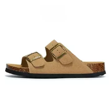 2024 Новые летние женские пробковые тапочки, роскошные домашние тапочки с нескользящей подошвой для женщин и мужчин, повседневные пляжные шлепанцы, сандалии 35 светло-коричневого