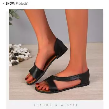 2024 Новые летние женские сандалии Модные сандалии на плоской подошве Женские повседневные сандалии с открытым носком Дышащие модные женские туфли 36 белый