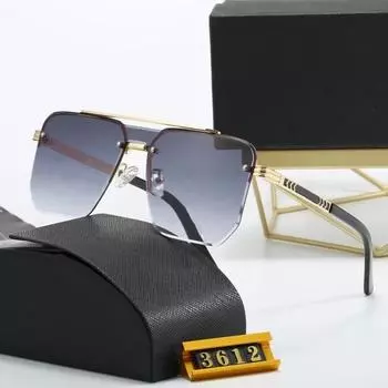 2024 Новые модные квадратные солнцезащитные очки для женщин и мужчин, брендовые дизайнерские солнцезащитные очки без оправы с градиентом для мужчин, солнцезащитные очки для вождения и рыбалки на открытом воздухе черный серый