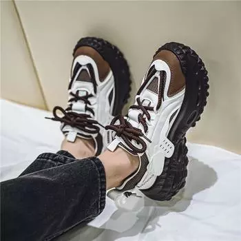 2024 Новые модные легкие роскошные туфли для папы с толстой подошвой, мужские сетчатые дышащие антизапаховые удобные спортивные универсальные модные туфли 39 зеленые хаки