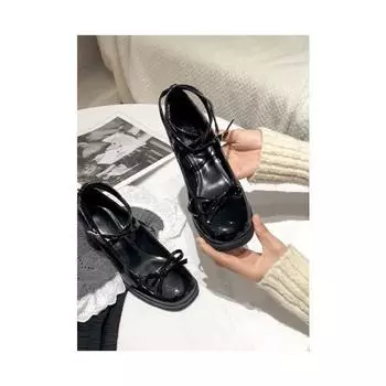 2024 Новые модные летние женские босоножки, сексуальные женские босоножки на высоком каблуке с квадратным открытым носком, женские роскошные босоножки, женские дизайнеры 34 чёрный