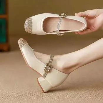 2024 Новые модные однотонные универсальные женские тапочки с открытым носком, туфли с открытым носком, летняя удобная женская обувь Zapatos 35 бежевый