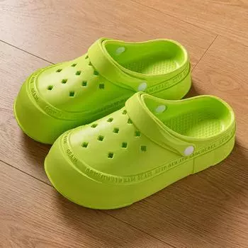 2024 Новые модные сандалии, водонепроницаемые тапочки, женская обувь, летние уличные тапочки, мягкая подошва, садовая обувь, домашние сандалии для кормления грудью CN 35-36 белый