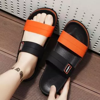 2024 новые модные тапочки мужские летние дышащие верхние нескользящие пляжные износостойкие повседневные сандалии 40