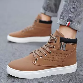 2024 Новые модные универсальные мужские ботинки, повседневная спортивная обувь, высокие популярные ретро-обувь на шнуровке для мужчин, размер 39-46 39 хаки