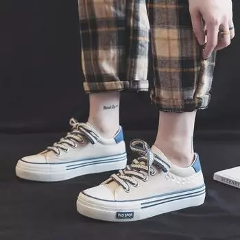 2024 Новые модные женские парусиновые туфли повседневные плоские кроссовки женские удобные кроссовки на весенней платформе вулканизированные туфли 40 35 чёрный