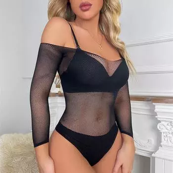 2024 Новые модные женские рыболовные сети боди костюмы женские эротические сетчатые прозрачные обтягивающие нижнее белье одежда для ночного клуба одежда XXS