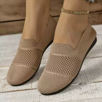 2024 новые модные женские вязаные кроссовки для бега новый дизайн спортивная дешевая дышащая повседневная обувь 36 хаки