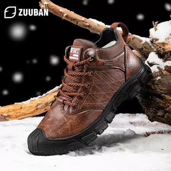 2024 Новые мужские ботинки, модные повседневные мужские ботинки, рабочие ботинки из натуральной кожи на платформе, мужские зимние ковбойские ботинки для отдыха на природе 39