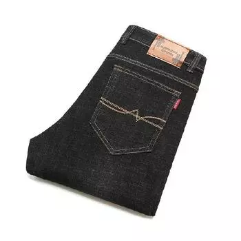 2024 Новые мужские четырехсезонные носимые высококачественные джинсы прямого покроя облегающие эластичные джинсовые брюки 28