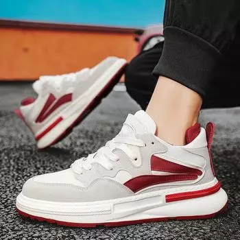 2024 новые мужские классические модные низкие кроссовки для скейтбординга, удобные баскетбольные кроссовки с мягкой подошвой, кроссовки 39 красный/серый