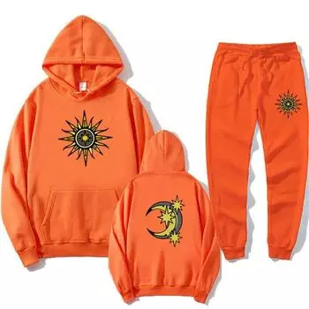 2024 Новые мужские комплекты Спортивная одежда Спортивный костюм из 2 предметов с принтом Трендовые дизайнерские толстовки Пуловеры с капюшоном Женский мужской спортивный костюм XXL