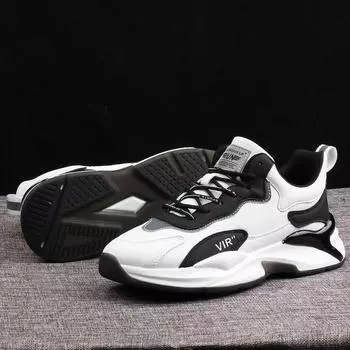 2024 Новые мужские кроссовки Высококачественная дышащая обувь Мужские весенние модные легкие кроссовки для ходьбы в спортзале Zapatillas Hombre 39 чёрный