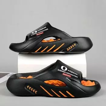 2024 Новые мужские массажные тапочки, сланцы, сандалии для дома и улицы, пляжная повседневная обувь, удобная подошва, мужские тапочки, большой размер 38-47 38-39