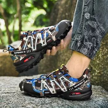 2024 Новые мужские нескользящие кроссовки для походов на открытом воздухе, мужские кроссовки для отдыха на велосипеде, большие размеры 39-48 39 камуфляжный