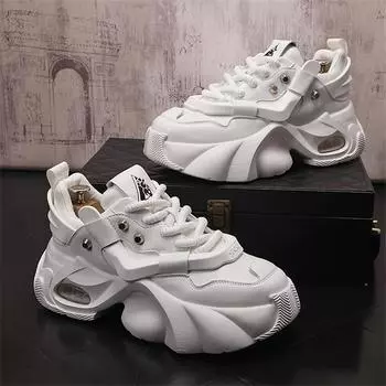 2024 Новые мужские повседневные кроссовки для ходьбы Модные дышащие мужские кроссовки на платформе для бега Обувь для мужчин Zapatillas Hombre 38 чёрный