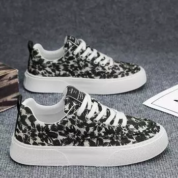 2024 Новые мужские повседневные туфли Летние ледяные клочья Универсальные цветные повседневные туфли Мужские парусиновые туфли Горячая Распродажа Плюс Теннис Masculina 39 белый