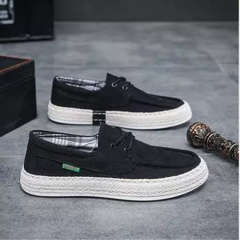 2024 Новые мужские повседневные туфли Удобные мужские парусиновые туфли Дышащие мужские туфли на плоской подошве Обувь для отдыха без застежек для мужчин Tenis Hombres 39 бежевый