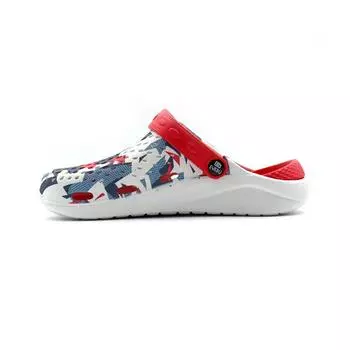 2024 Новые мужские сандалии EVA Breathable Couple Casual Sandals Color match Beach Shoes One Shoe Two Wear дизайнерская обувь для мужчин 38 красный