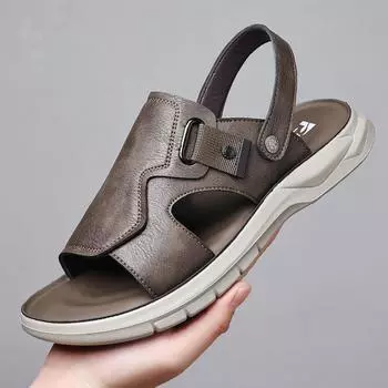 2024 Новые мужские сандалии Летние дышащие сетчатые сандалии Мужские повседневные легкие пляжные сандалии Модная мужская обувь 38 чёрный