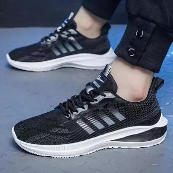 2024 Новые мужские спортивные кроссовки Кроссовки Flyknit Дышащая мужская обувь 39