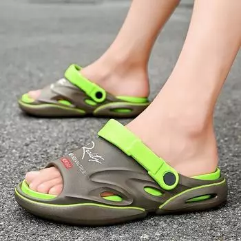 2024 Новые мужские тапочки Летние шлепанцы на мягкой подошве из ЭВА для дома и улицы Пляжная обувь для ходьбы Шлепанцы Мужская обувь 39-40