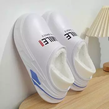 2024 Новые мужские тапочки зимние хлопковые высококачественные повседневные уличные нескользящие модные мужские туфли Эва легкие парные тапочки 36-37