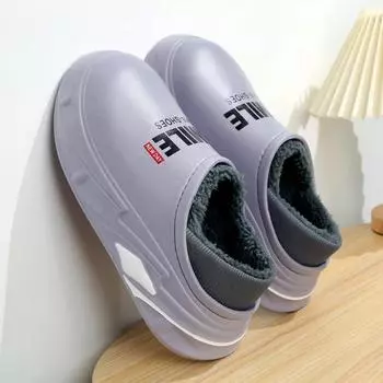 2024 Новые мужские тапочки зимние хлопковые высококачественные повседневные уличные нескользящие модные мужские туфли Эва легкие парные тапочки 36-37