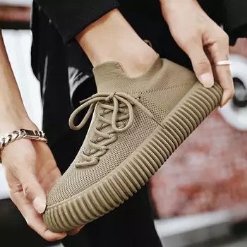 2024 новые мужские туфли, дышащие и универсальные, модные, плетеные носки, модные, сетчатые, с одной педалью, повседневные, спортивные, для сноуборда 39