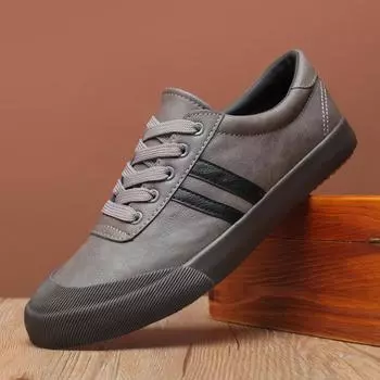 2024 Новые мужские туфли из натуральной кожи, повседневные туфли, модные туфли на шнуровке для отдыха в полоску на плоской подошве для мужчин, весна-осень, крутые лоферы 38 чёрный