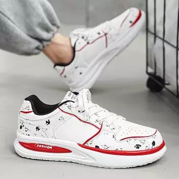 2024 Новые мужские универсальные туфли на толстой подошве, модные повседневные туфли из сверхтонкой кожи, новые трендовые спортивные туфли Star, размер 39-44 39 чёрный