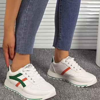 2024 новые осенние дышащие туфли больших размеров, белые туфли, спортивная и повседневная обувь, популярная женская обувь 35 чёрный