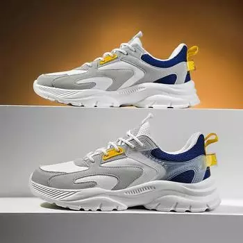 2024 Новые осенние кроссовки мужские вулканизированные туфли на платформе модные спортивные дышащие туфли повседневные беговые мужские кроссовки Homme 38 чёрный