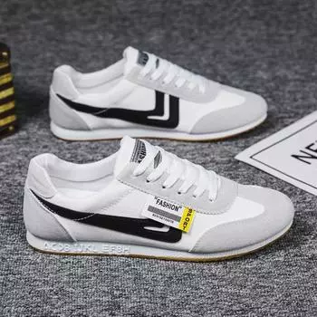 2024 Новые осенние мужские модные и универсальные кроссовки мужские туфли на шнуровке на плоской подошве для активного отдыха с сеткой дышащие повседневные легкие туфли Zapatillas 39 чёрный