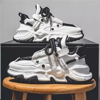 2024 новые персонализированные туфли для пап, мужские туфли для мальчиков, на осень и зиму, на платформе, повседневная обувь для европейской станции 39