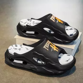 2024 Новые популярные мужские тапочки на толстой подошве, модная летняя обувь, уличные сандалии, пляжные шлепанцы, мягкие домашние тапочки из ЭВА для женщин 36-37