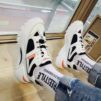 2024 Новые популярные мужские туфли Модные туфли с увеличенной сеткой на шнуровке Легкие удобные дышащие модные повседневные спортивные туфли 21 39 бежевый