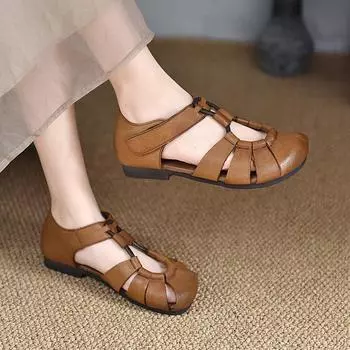 2024 Новые популярные универсальные сандалии с квадратным носком, однотонные женские сандалии, повседневные сандалии с носком, однотонные уличные сандалии Zapatos 35 бежевый