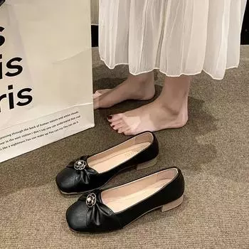 2024 Новые популярные женские туфли на плоской подошве Элегантные женские свадебные платья Темпераментная верхняя одежда Туфли на плоской подошве One-Step Zapatos 35 бежевый