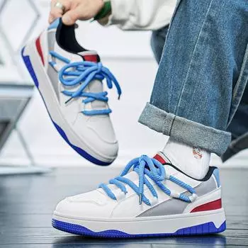 2024 Новые повседневные кроссовки Bread Shoes для мужчин в корейском стиле, кроссовки Ins Trendy Street Photography, универсальные ретро-спортивные туфли 40 чёрный