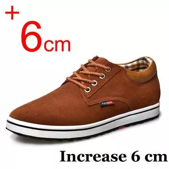 2024 Новые повседневные кроссовки для мужчин, увеличивающие рост, модные туфли из коровьей кожи со скрытым каблуком, увеличивающие рост на 6 см, мужские повседневные лоферы 37