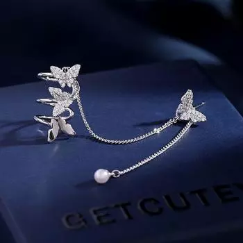 2024 новые серьги ниша креативный индивидуальный дизайн серьги-гвоздики бабочки интегрированные серьги