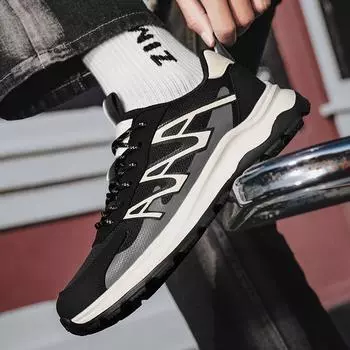 2024 новые сетчатые дышащие мужские туфли повседневная спортивная обувь мужские легкие туфли для папы с мягкой подошвой кроссовки модная обувь 39