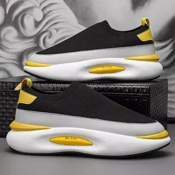 2024 новые сетчатые удобные цветные кроссовки с толстой подошвой, увеличивающие рост, легкие амортизирующие повседневные кроссовки 39 чёрный